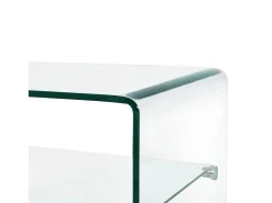 Mesa de centro 50x45x33 cm vidro temperado transparente