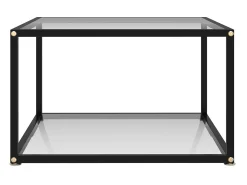 Mesa de centro 60x60x35 cm vidro temperado transparente PT304333