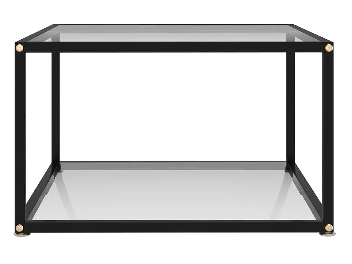 Mesa de centro 60x60x35 cm vidro temperado transparente PT304333