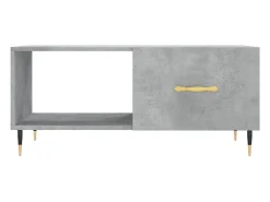 Mesa de centro 90x50x40 madeira processada cinza cimento