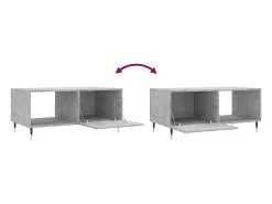 Mesa de centro 90x50x40 madeira processada cinza cimento