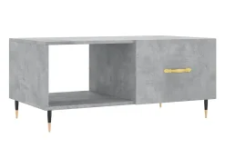 Mesa de centro 90x50x40 madeira processada cinza cimento