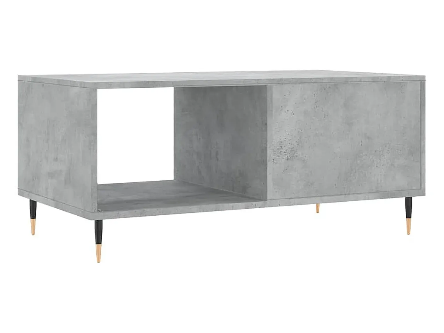 Mesa de centro 90x50x40 madeira processada cinza cimento