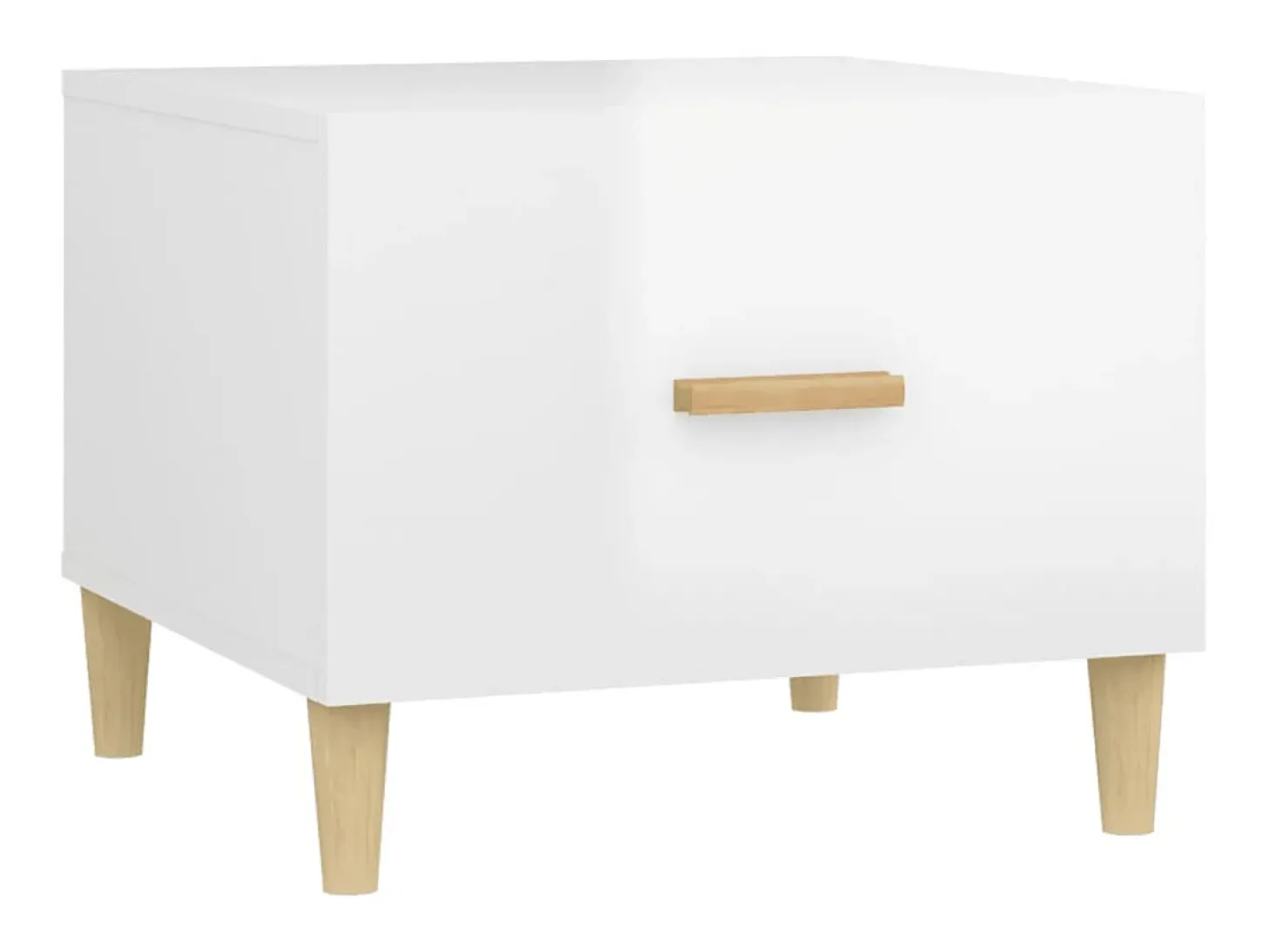 Mesa de centro 50x50x40cm derivados de madeira branco brilhante PT690452