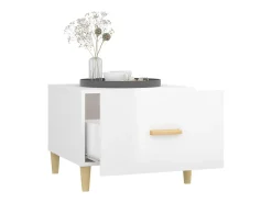 Mesa de centro 50x50x40cm derivados de madeira branco brilhante PT690452