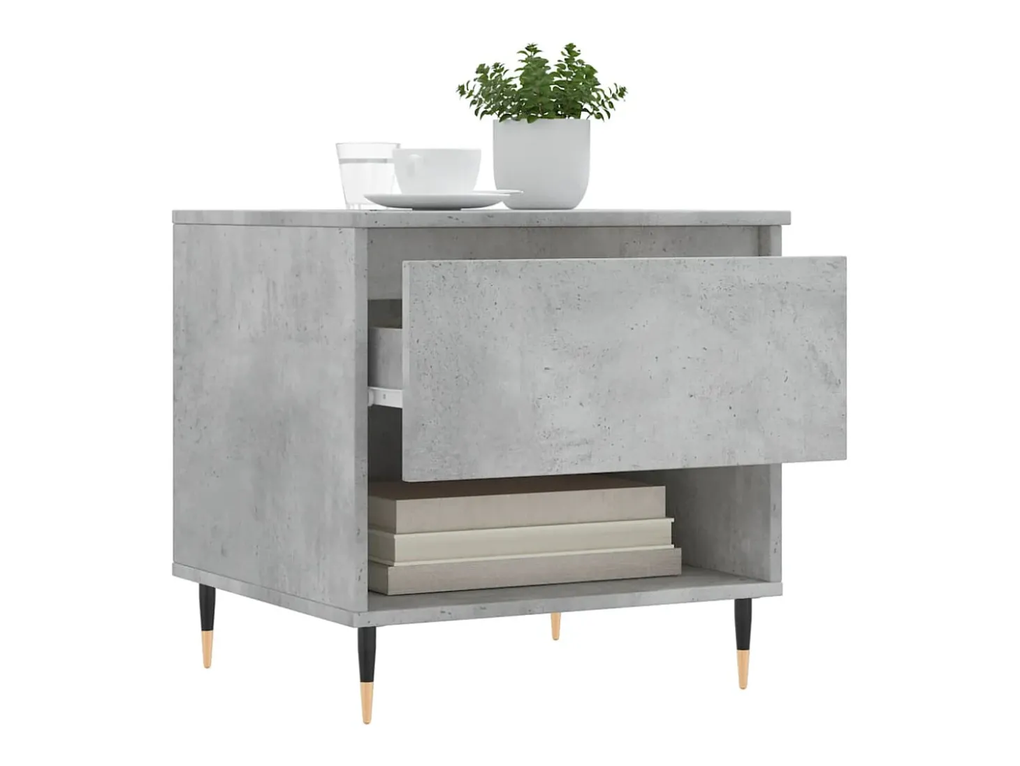 Mesa de centro 50x46x50cm derivados de madeira cinzento-cimento