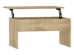 Mesa de centro80x50,5x41,5cm madeira processada carvalho sonoma