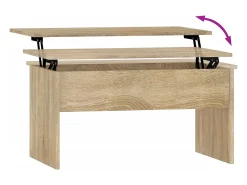 Mesa de centro80x50,5x41,5cm madeira processada carvalho sonoma