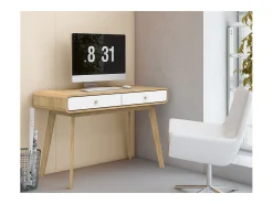 Mesa de computador com tampo elevável em MDF roxo