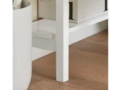Mesa de consola de canto branca SoBuy com gaveta, triângulo FWT31-W