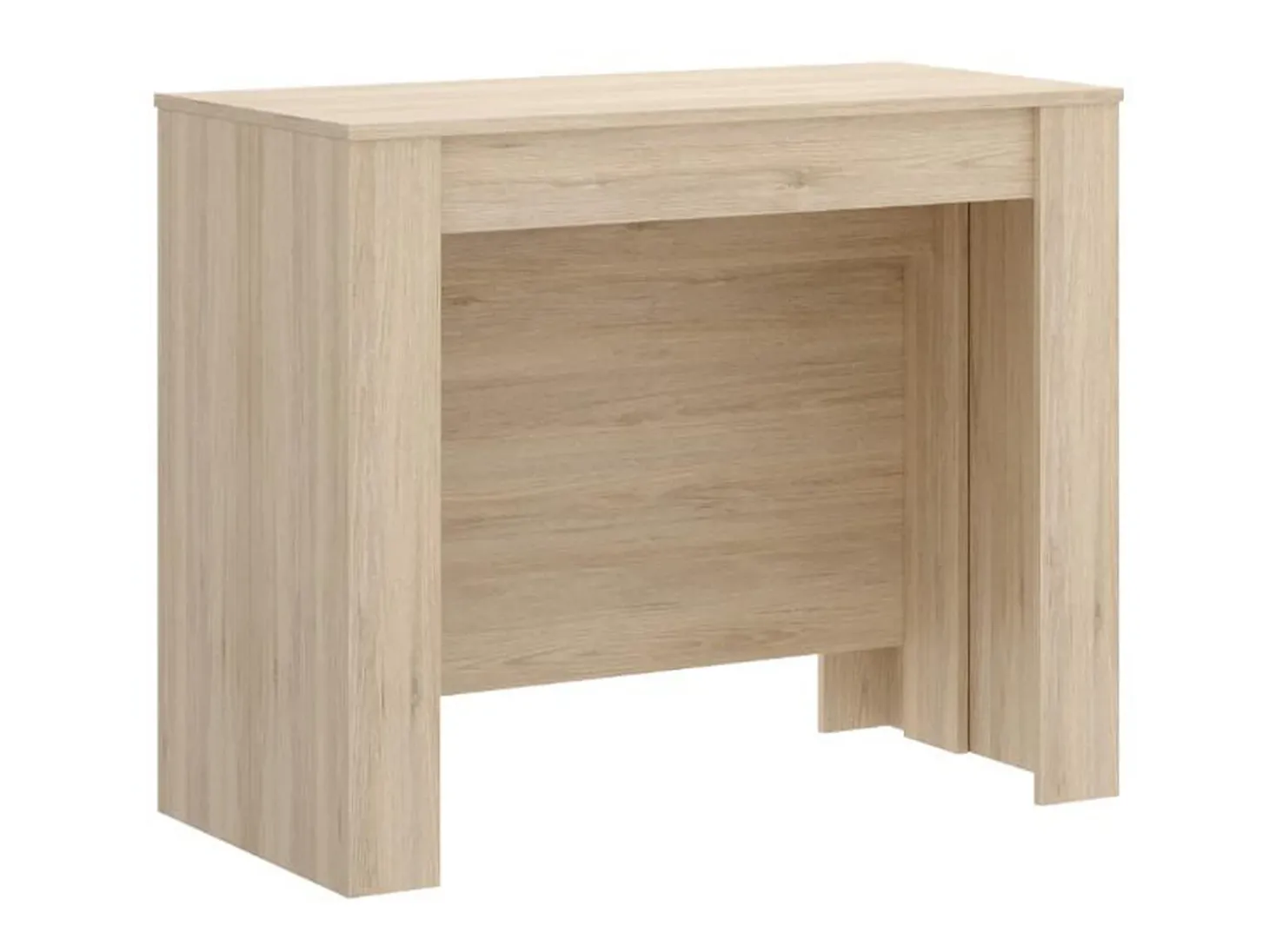 Mesa de consola extensível para 10 pessoas - 4 extensões - Cor natural clara - ONEGA