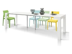Mesa de consola extensível em efeito cinza branco 90×45 cm - 90×300 - VIAREGGIO