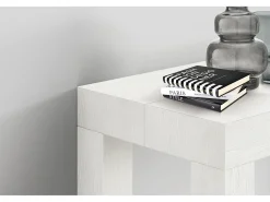 Mesa de consola extensível em efeito cinza branco 90×45 cm - 90×300 - VIAREGGIO