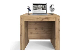 Mesa de consola extensível em madeira, acabamento em carvalho rústico 90×45-90×295 cm - GAIOLE