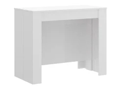 Mesa de consola extensível para 10 pessoas - 4 extensões - Cor: Branca - ONEGA