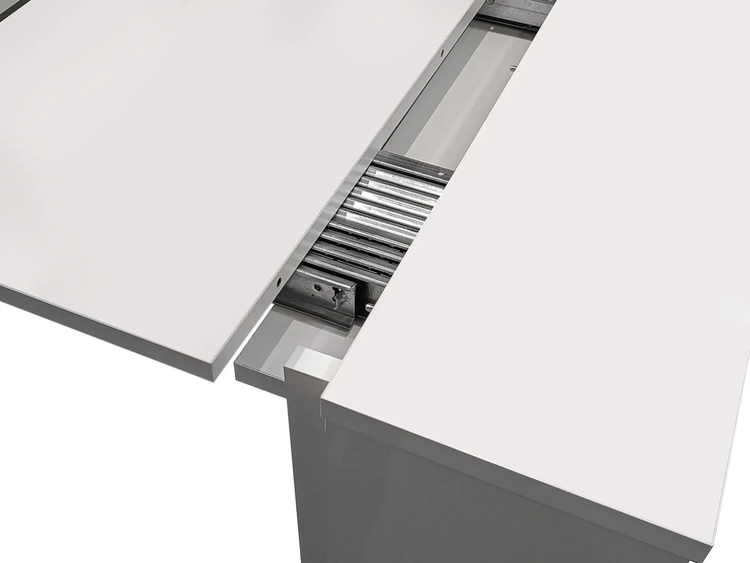 Mesa de consola extensível para 12 lugares - 6 extensões - Branca - ONEGA