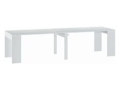 Mesa de consola extensível para 12 lugares - 6 extensões - Branca - ONEGA