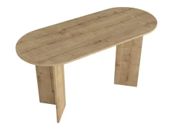 Mesa de consola moderna em tom natural claro - TOPANIA