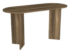 Mesa de consola moderna em tom natural escuro - TOPANIA