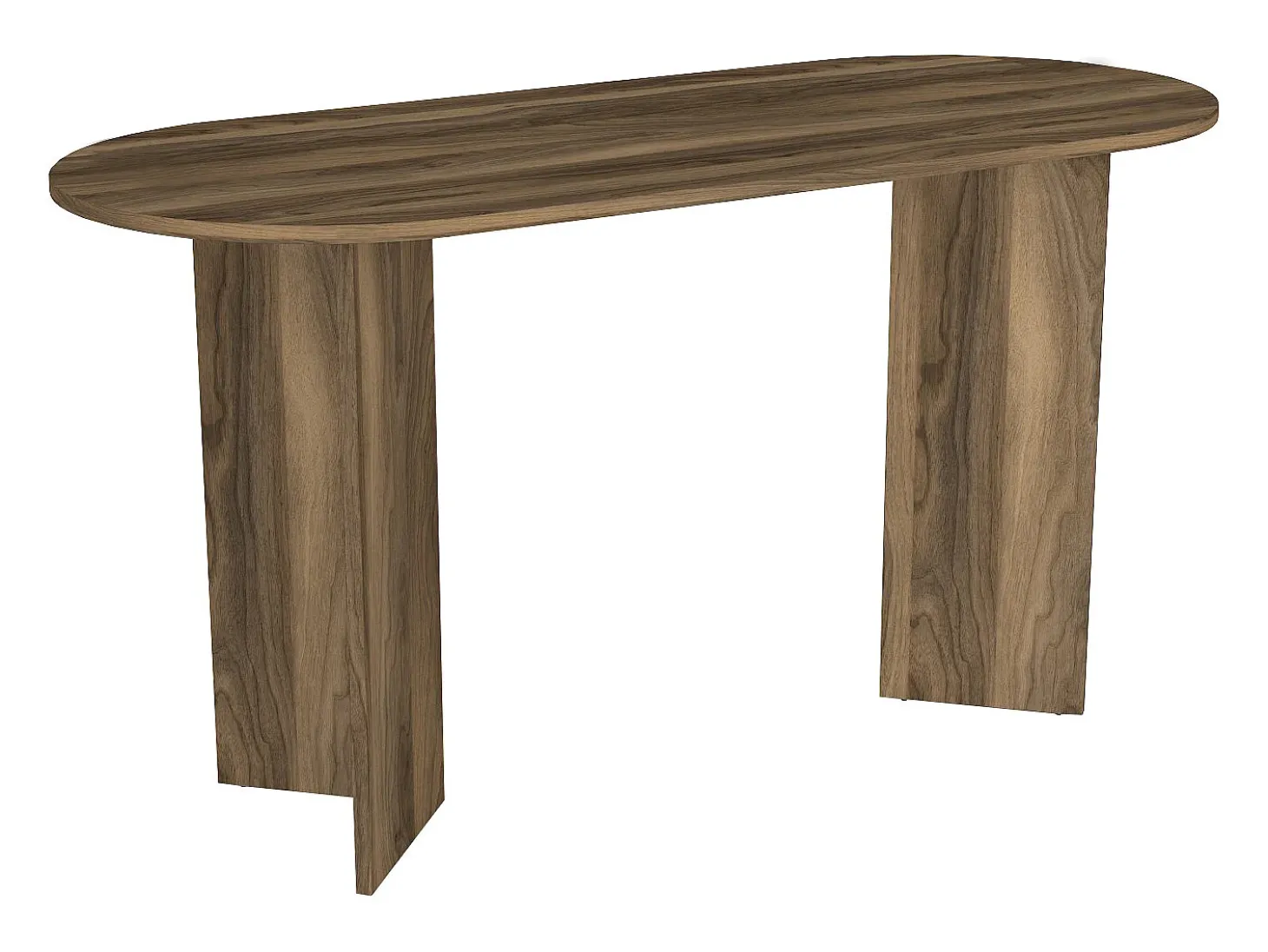 Mesa de consola moderna em tom natural escuro - TOPANIA