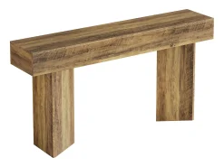 Mesa de console de 160 cm para entrada MDF Rustic Brown de fazenda