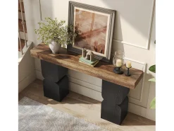 Mesa de Console de 160cm, Visual de Alta Resistência, Mesa para Atrás de Sofá