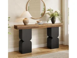 Mesa de Console de 160cm, Visual de Alta Resistência, Mesa para Atrás de Sofá