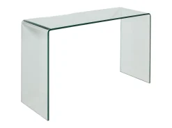 Mesa de console Smalle em vidro curvado 100x40x80 cm