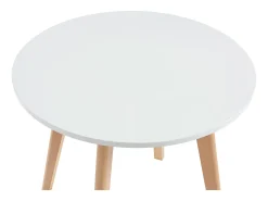 Mesa de criança em MDF e faia branco e natural LOULOUNE