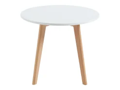 Mesa de criança em MDF e faia branco e natural LOULOUNE