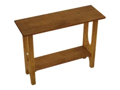 Mesa de entrada de 105 cm com espaço de armazenamento, mesa de corredor moderna de dois andares com pernas de madeira maciça para sala de estar, corredor