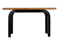 mesa de entrada de madeira preta