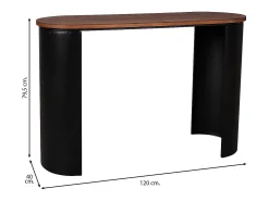mesa de entrada de madeira preta