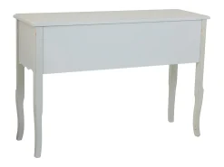 Mesa de entrada de madeira com 3 gavetas, cinza