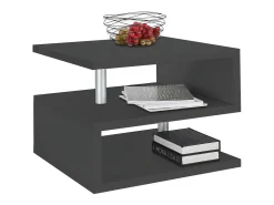 Mesa de estar Dcalligari, Mesa de estar, Armário de armazenamento baixo, Mesa de café, 55x55h41 cm, Antracite