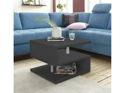 Mesa de estar Dcalligari, Mesa de estar, Armário de armazenamento baixo, Mesa de café, 55x55h41 cm, Antracite