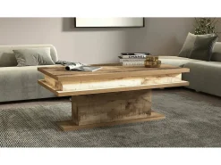 Mesa de estar Dcampores, Mesa de sala de estar, MóvelPorta-luvas baixa, Mesa de café, 100x55h42 cm, Bordo com luz LED