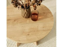 Mesa de estar Dkluiver, Mesa baixa para café, Suporte para sofá, Prateleira para sala de estar, 60x60h40 cm, Carvalho