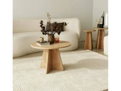 Mesa de estar Dkluiver, Mesa baixa para café, Suporte para sofá, Prateleira para sala de estar, 60x60h40 cm, Carvalho