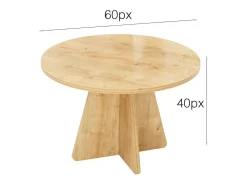 Mesa de estar Dkluiver, Mesa baixa para café, Suporte para sofá, Prateleira para sala de estar, 60x60h40 cm, Carvalho