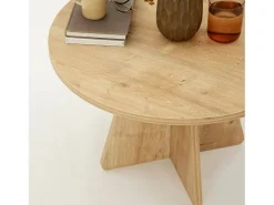 Mesa de estar Dkluiver, Mesa baixa para café, Suporte para sofá, Prateleira para sala de estar, 60x60h40 cm, Carvalho