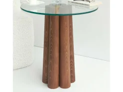 Mesa de estar Dperr, Mesa baixa para café, Suporte para sofá, Prateleira para sala de estar, 45x50h50 cm, Noz