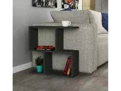 Mesa de estar Dpersend, Mesa de café, Porta-revistas para sofá, Prateleira de sala, 60x20h60 cm, Antracite
