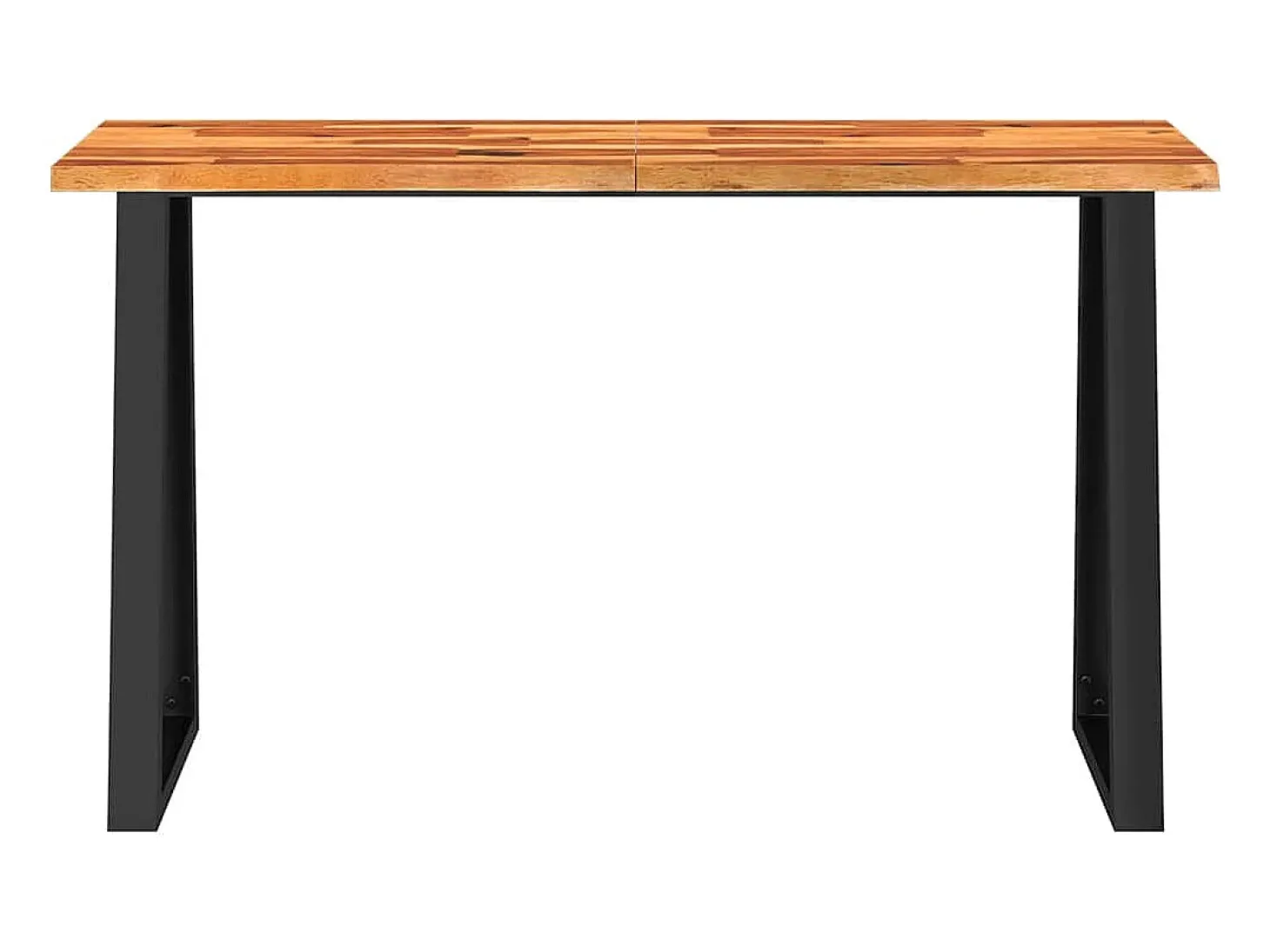 Mesa de jantar c/ bordas vivas 140x40x80 cm acácia maciça