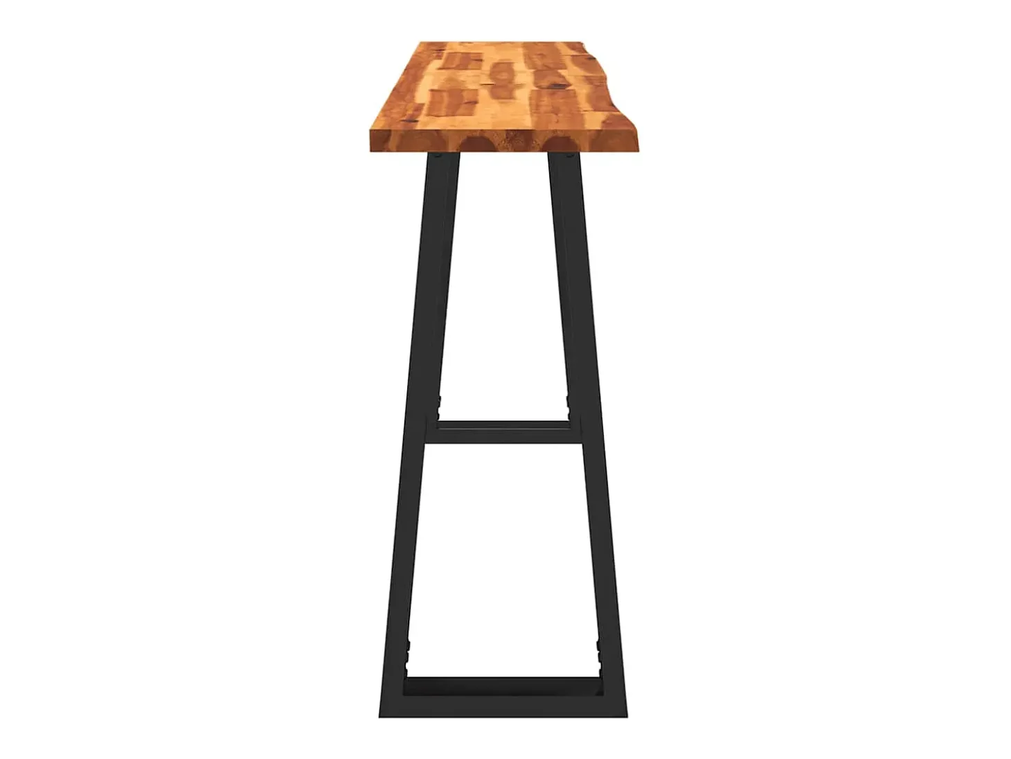Mesa de jantar c/ bordas vivas 140x40x80 cm acácia maciça