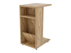 Mesa de sala de estar Dgambazz, Mesa de café baixa, Porta-revistas para sofá, Prateleira para sala de estar, 30x40h63 cm, Carvalho