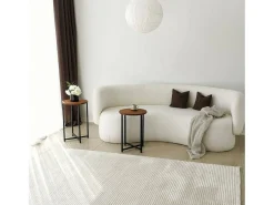 Mesa de sala de estar Dluperin, Mesa de café, Suporte de revistas para sofá, Prateleira para sala de estar, 70x35h55 cm, Carvalho