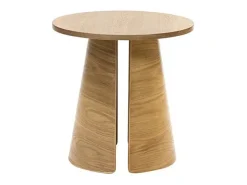 Mesa de sala de estar em madeira natural Ø50 h50 cm