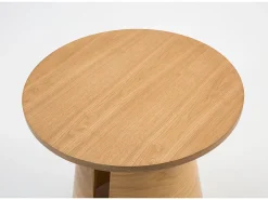 Mesa de sala de estar em madeira natural Ø50 h50 cm