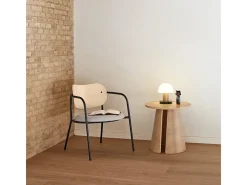 Mesa de sala de estar em madeira natural Ø50 h50 cm